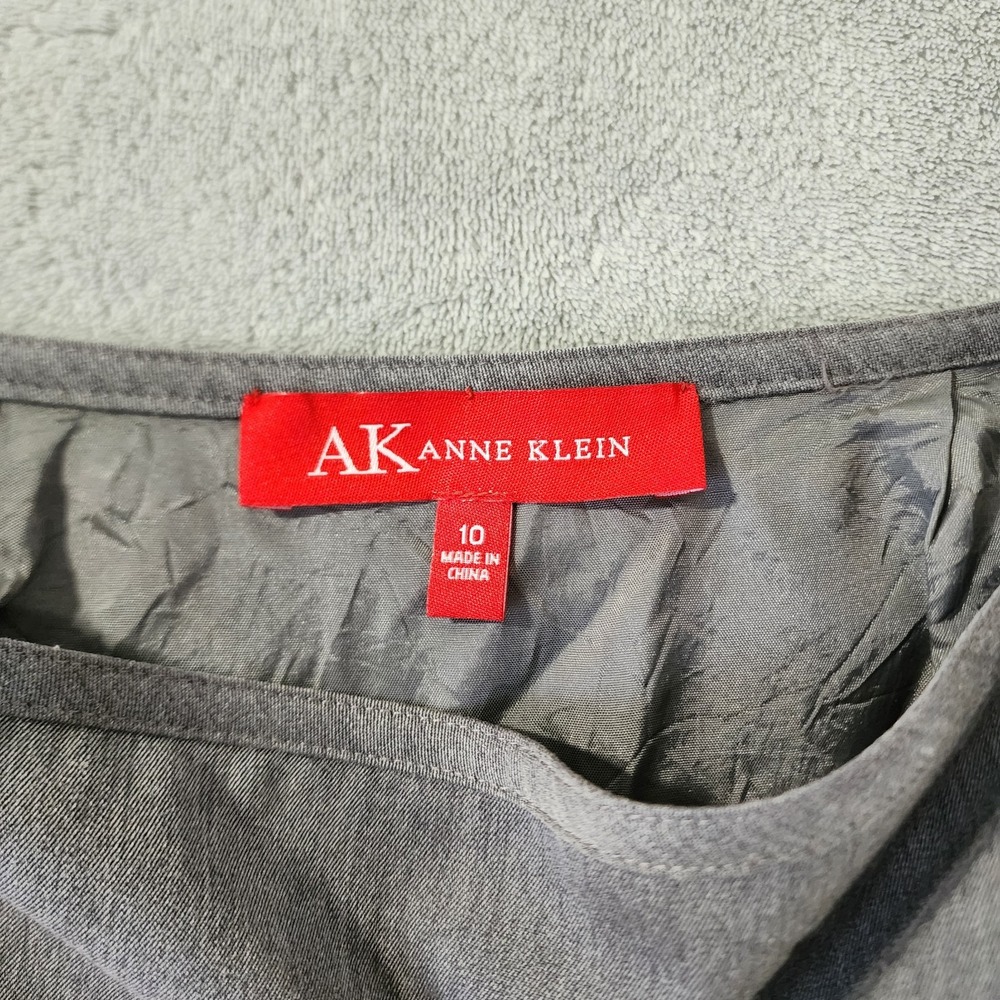 Anne Kline  Pencil‎ Skirt Women's Size 10 Gray Classic Business Casual Side Zip - Picture 3 of 9